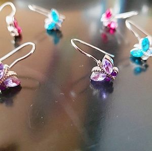Butterfly earring pack of 6 (3 pairs)